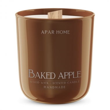 sojowa świeca zapachowa z drewnianym knotem Baked apple / Pieczone jabłko